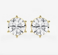 18k gold vermeil moissanite stud earrings by Viviana Halil