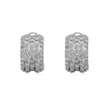 The Amira Pavé Hoop Earrings in Sterling Silver by Viviana Halil