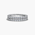 The Davina Double-Row Moissanite Eternity Band in Sterling Silver by Viviana Halil