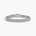 The Gaia Moissanite Pavé Wave Link Bracelet in Sterling Silver by Viviana Halil