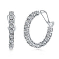 The Gisele Inside Out Hoop Earrings in Sterling Silver by Viviana Halil