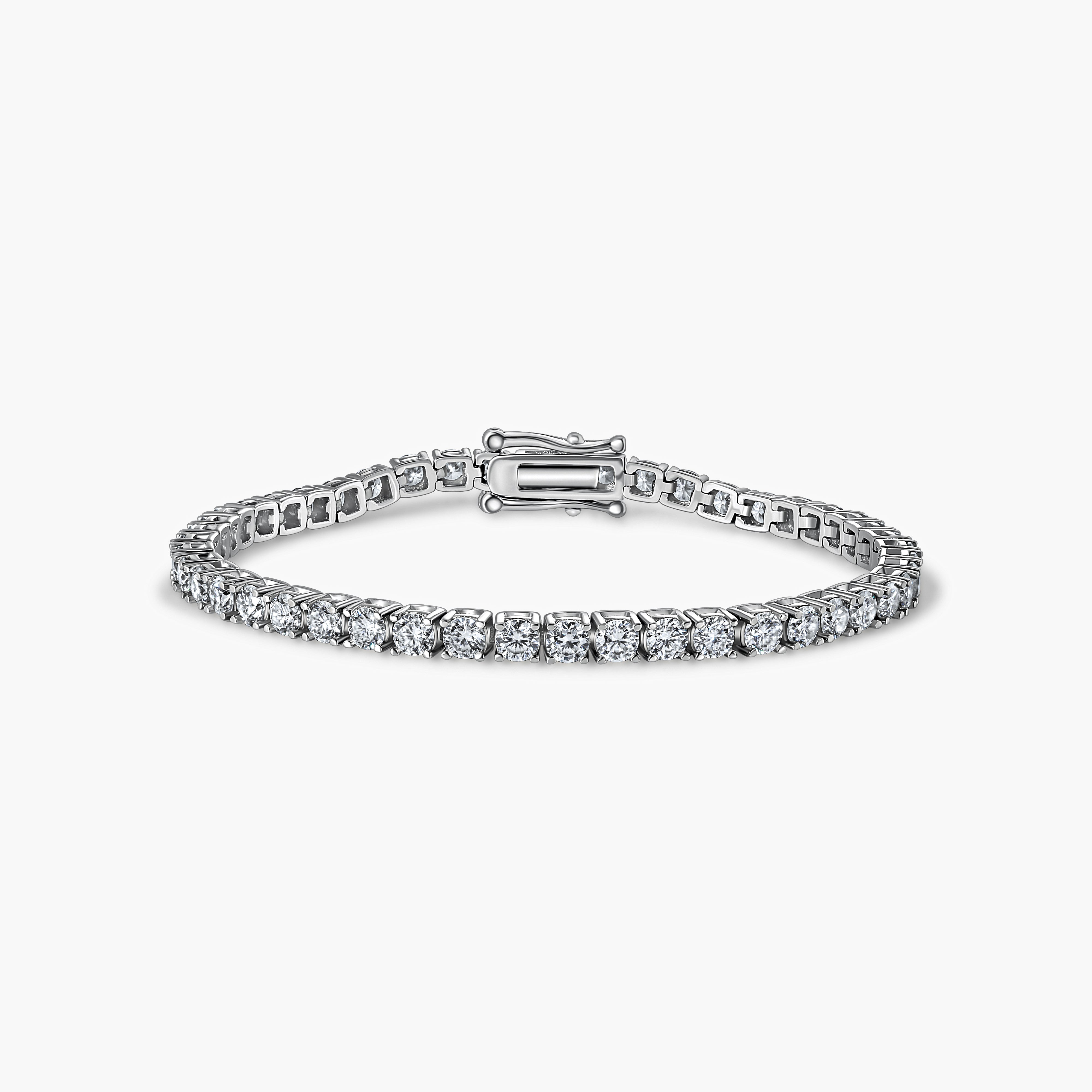 3MM Moissanite Tennis Bracelet in Sterling Silver | by VH