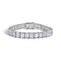 The Ari Emerald-Cut Moissanite Tennis Bracelet in Sterling Silver by Viviana Halil