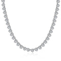 4mm tennis necklace in sterling silver with hand-set premium round VH zirconia stones by Viviana Halil
