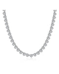 4mm tennis necklace in sterling silver with hand-set premium round VH zirconia stones by Viviana Halil.