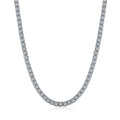 3mm tennis necklace in sterling silver with round diamond simulants by Viviana Halil