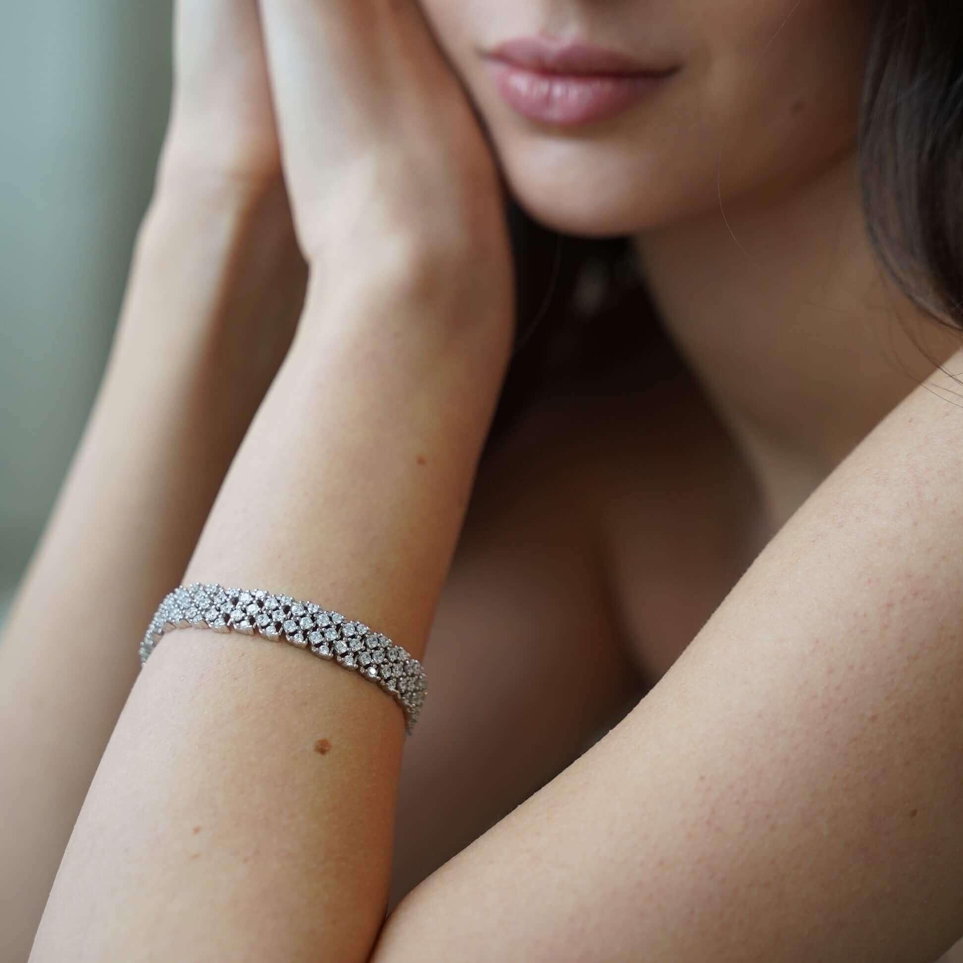 Elegant cubic zirconia bracelets from Viviana Halil, crafted to perfection. Sparkle with our timeless designs, perfect for any occasion. Shop now!