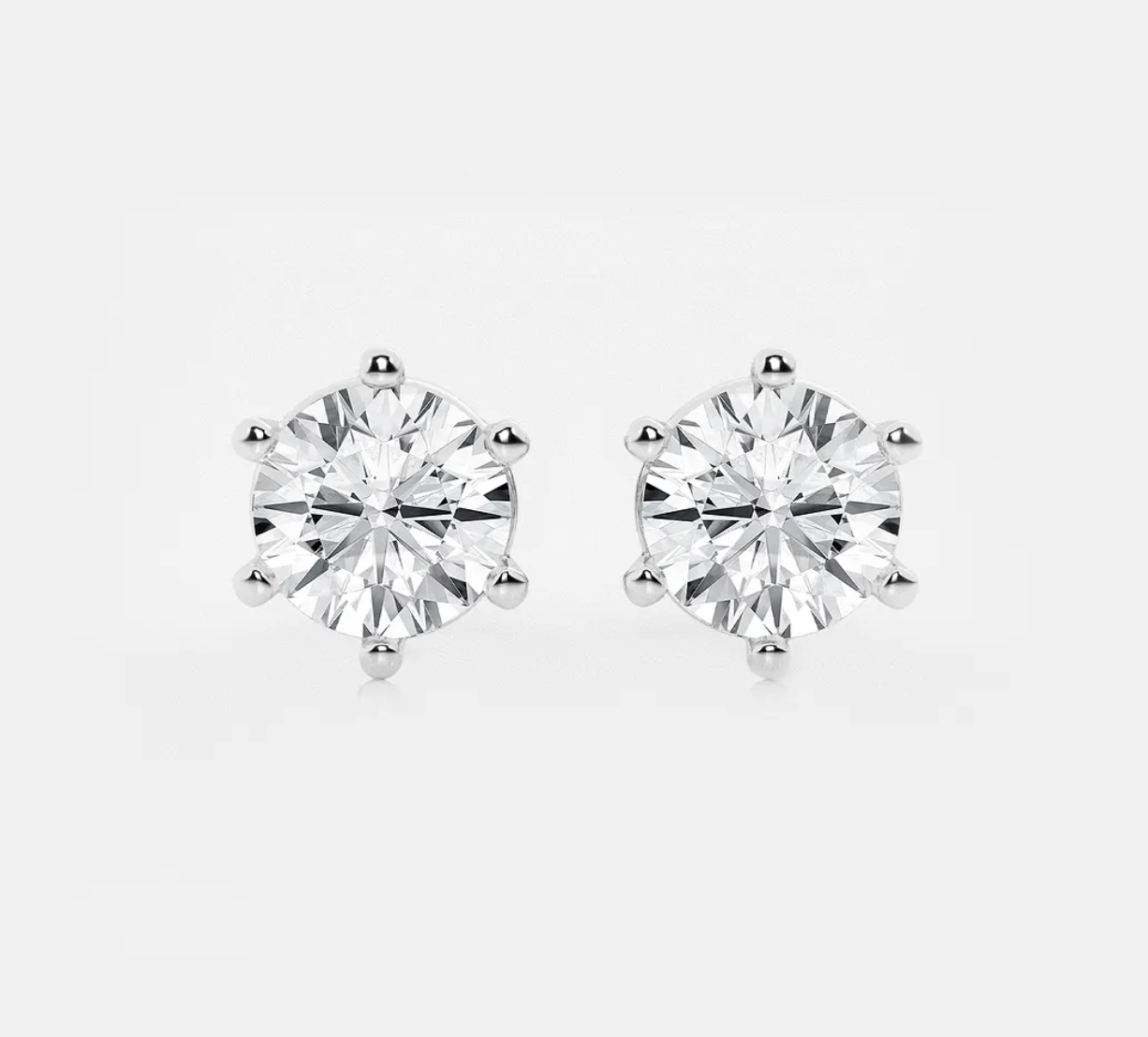 925 sterling silver moissanite stud earrings by Viviana Halil