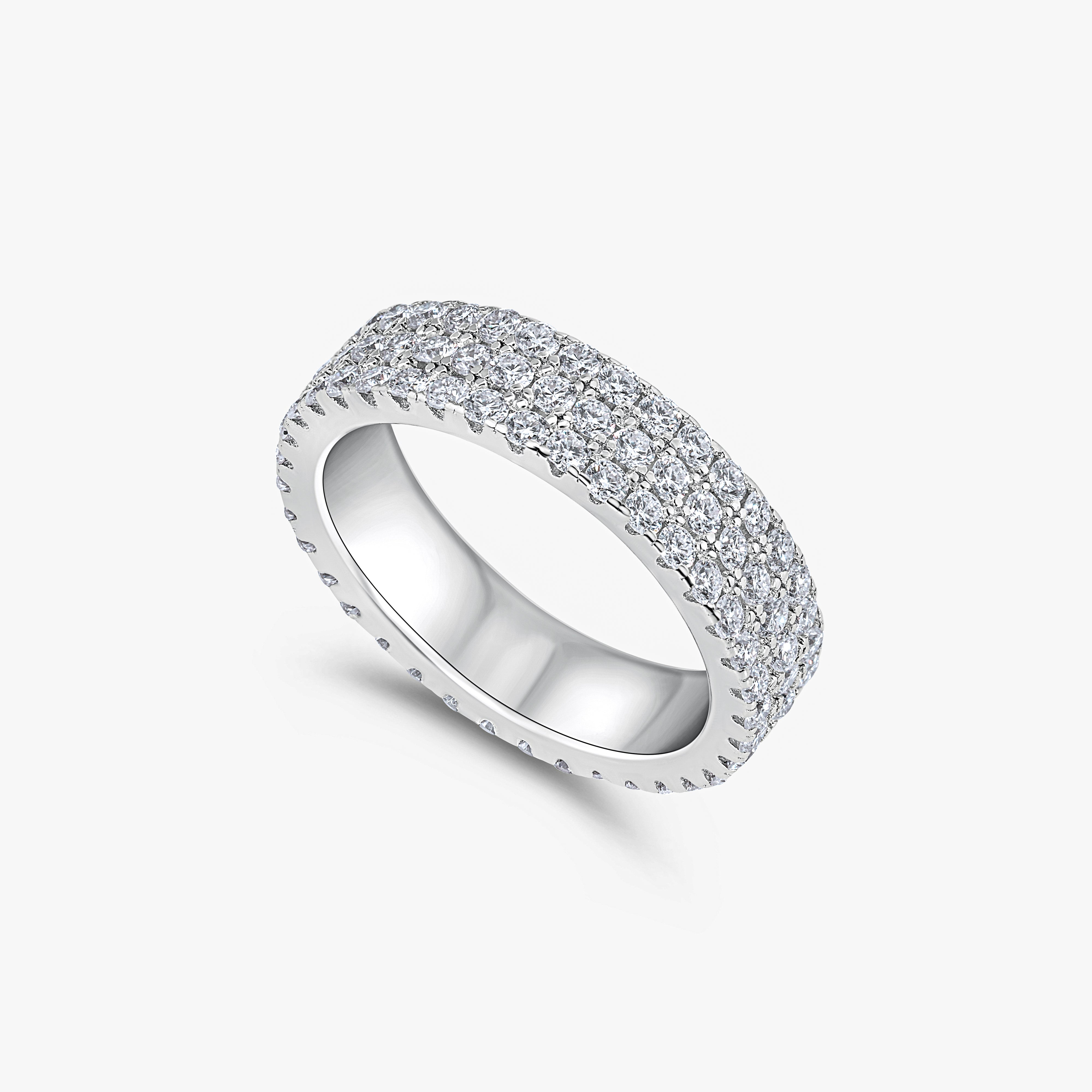 The Abebi Moissanite Ring in Sterling Silver