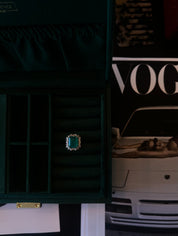 The Sissi Ring in Emerald Green | Sterling Silver Modern Heirloom Ring