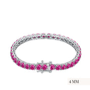 4 mm Pink Cubic Zirconia Tennis Bracelet