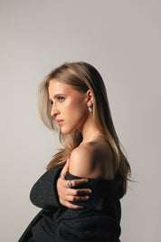 The Le Bijou Earrings |  Dangle Pear-Cut Drops in Sterling Silver