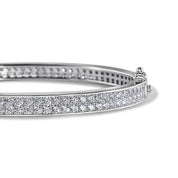 The Agnes Moissanite Bangle in Sterling Silver