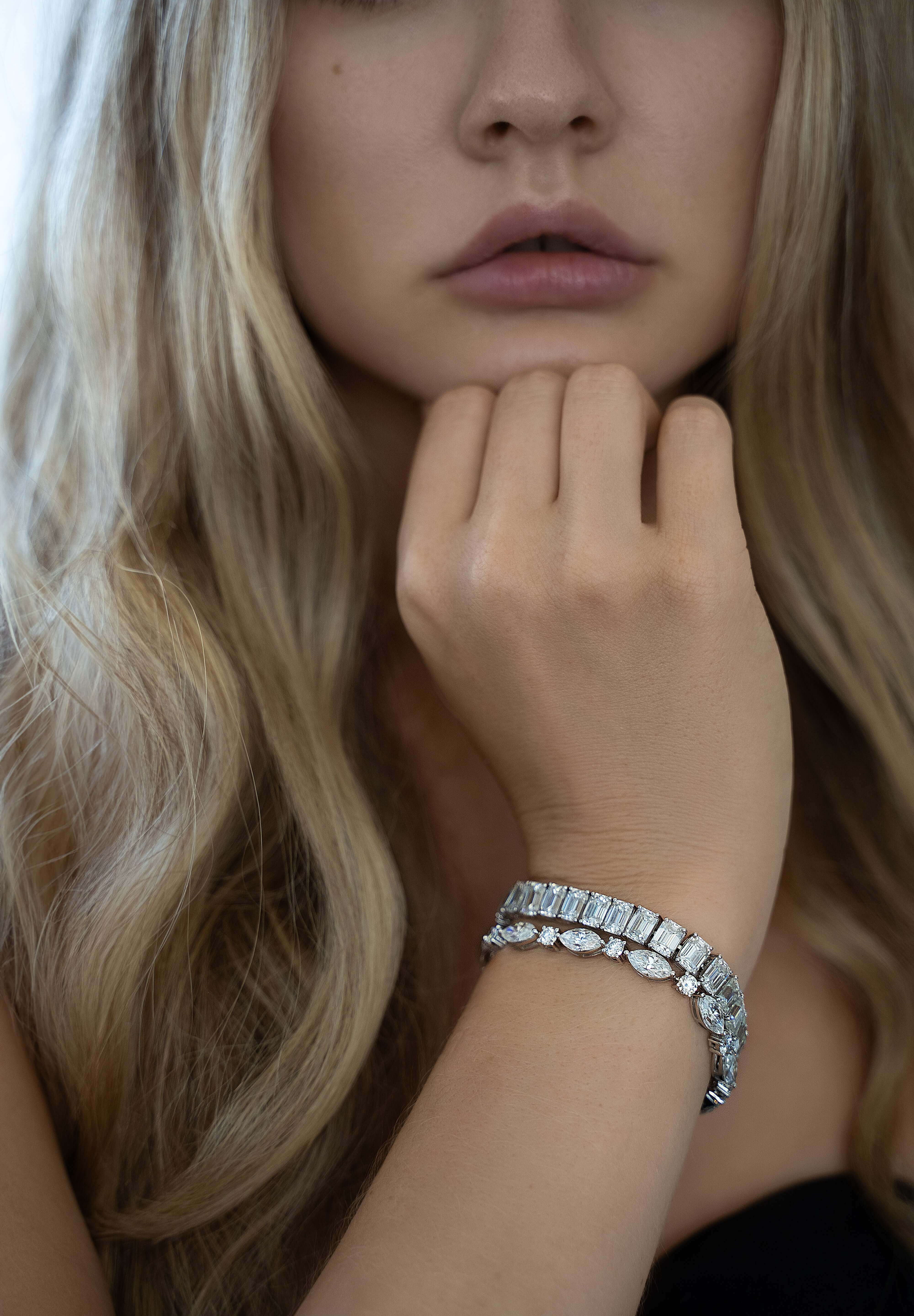 The Yves Moissanite Bracelet in Sterling Silver