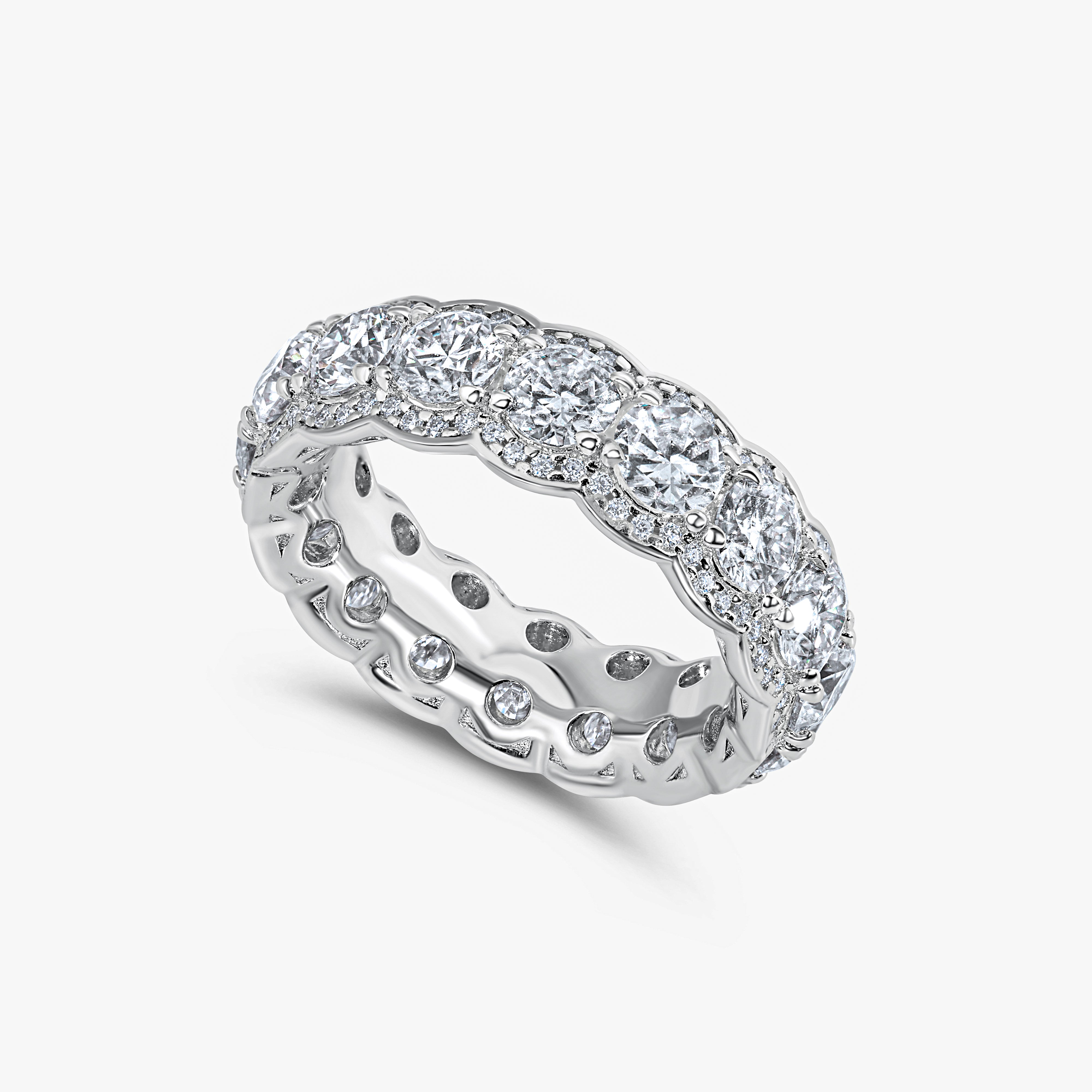 The Alba Moissanite Ring in Sterling Silver