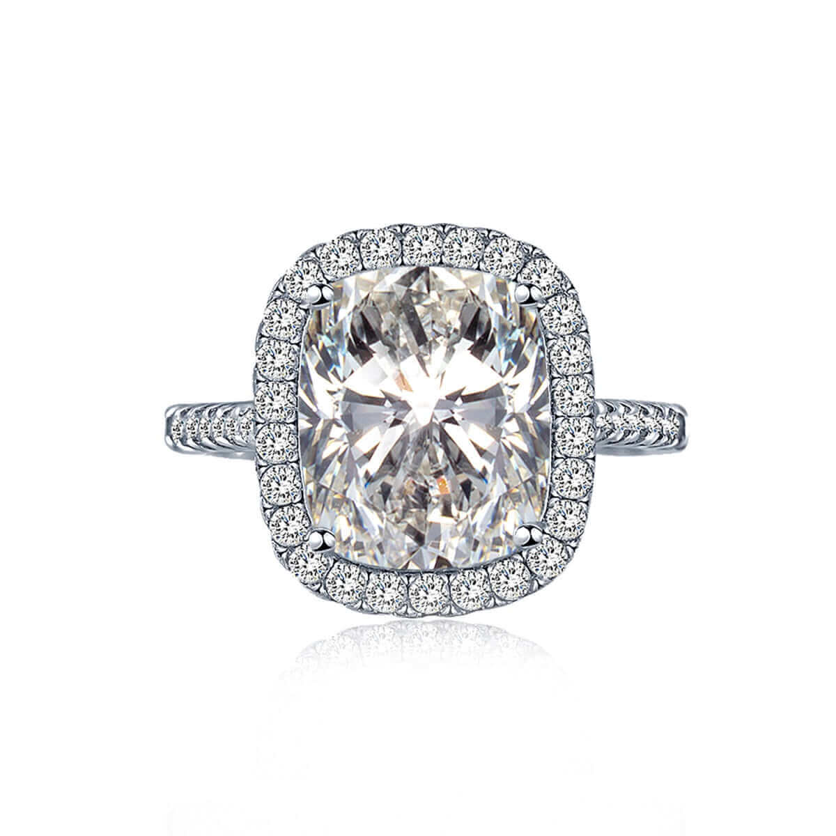 6ct cubic zirconia radiant cut ring