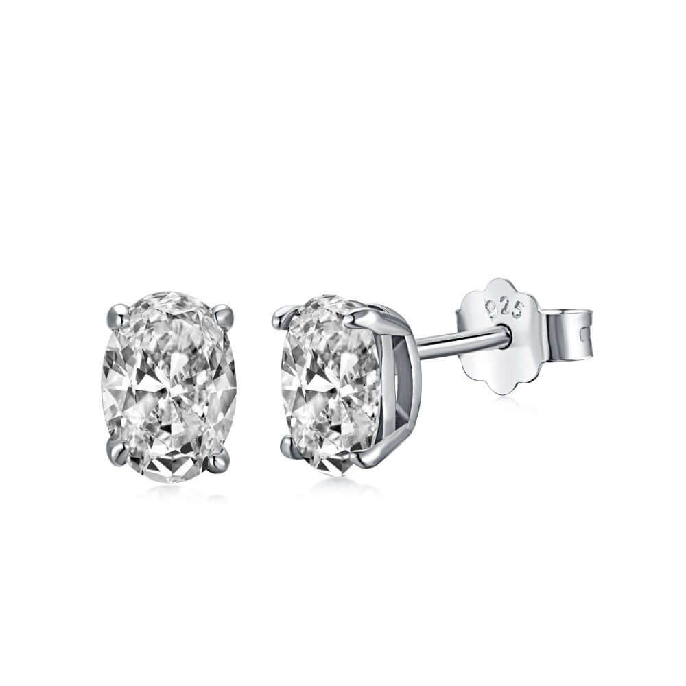 oval cut cubic zirconia earrings