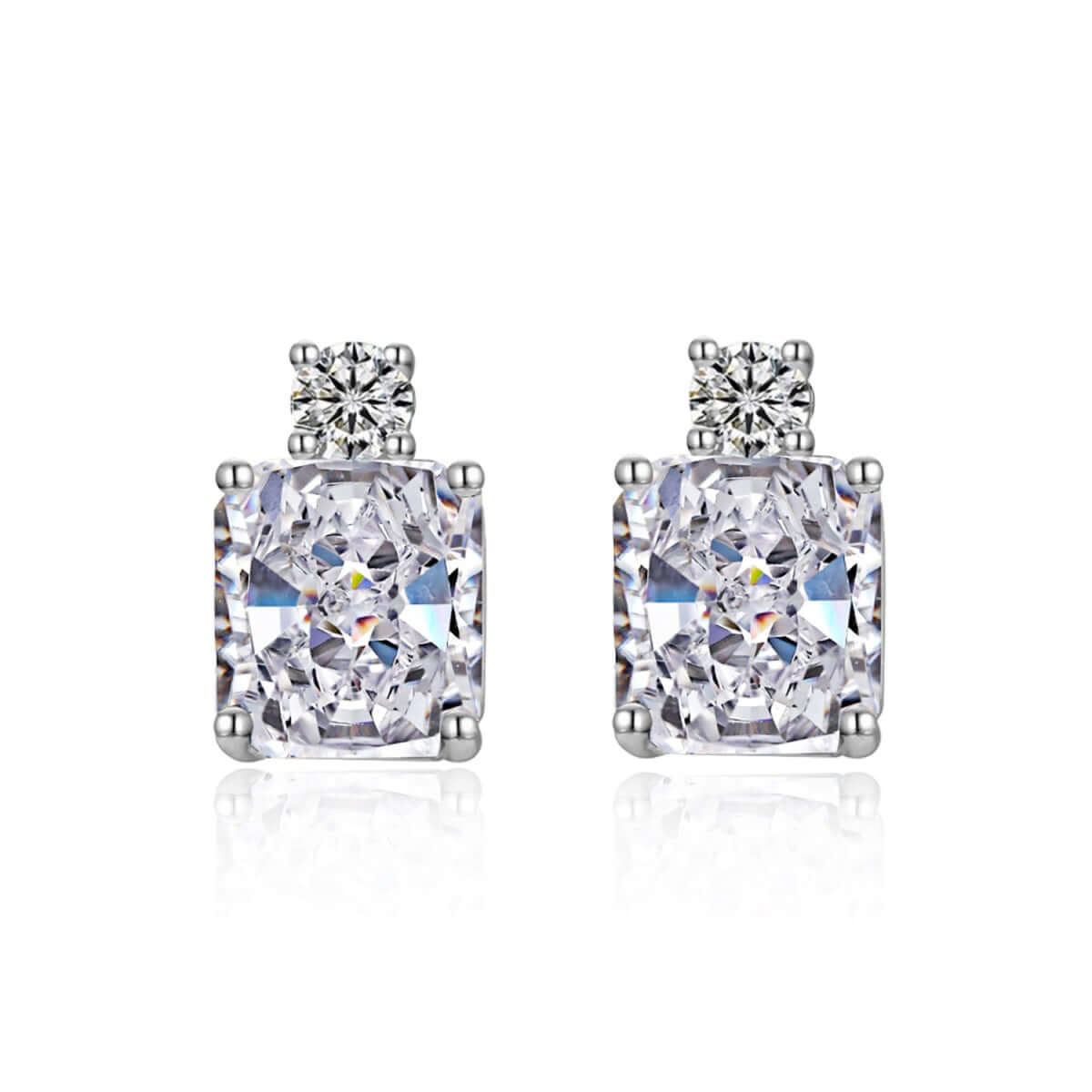 princess-cut cubic zirconia earrings