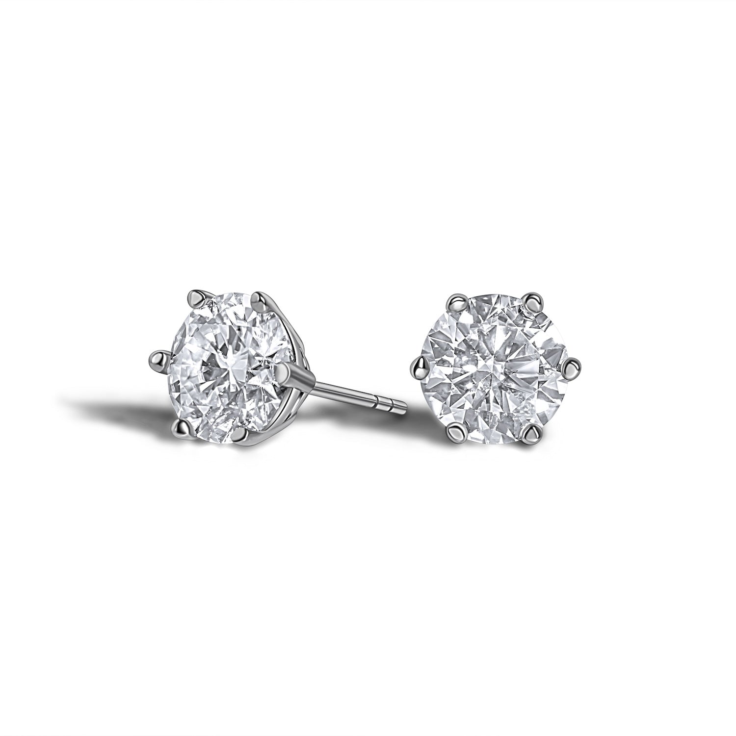 The Budapest Moissanite Studs in Sterling Silver