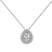 pear cut cubic zirconia necklace