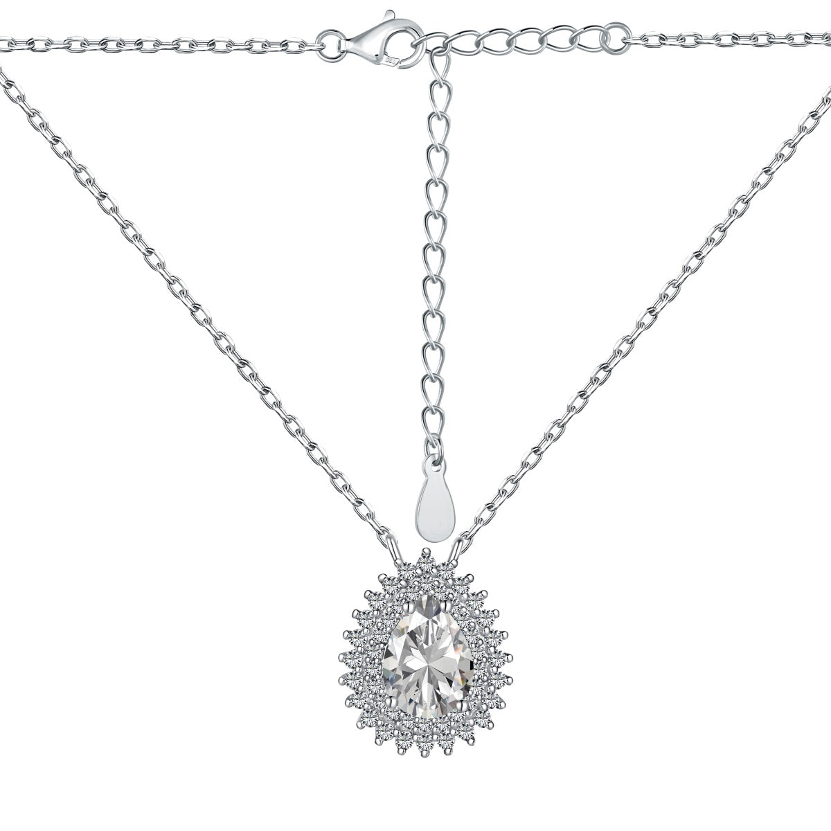 pear cut cubic zirconia necklace