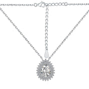 pear cut cubic zirconia necklace