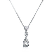 heart, oval, and pear-shaped cubic zirconia necklace