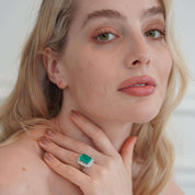 The Sissi Ring in Emerald Green