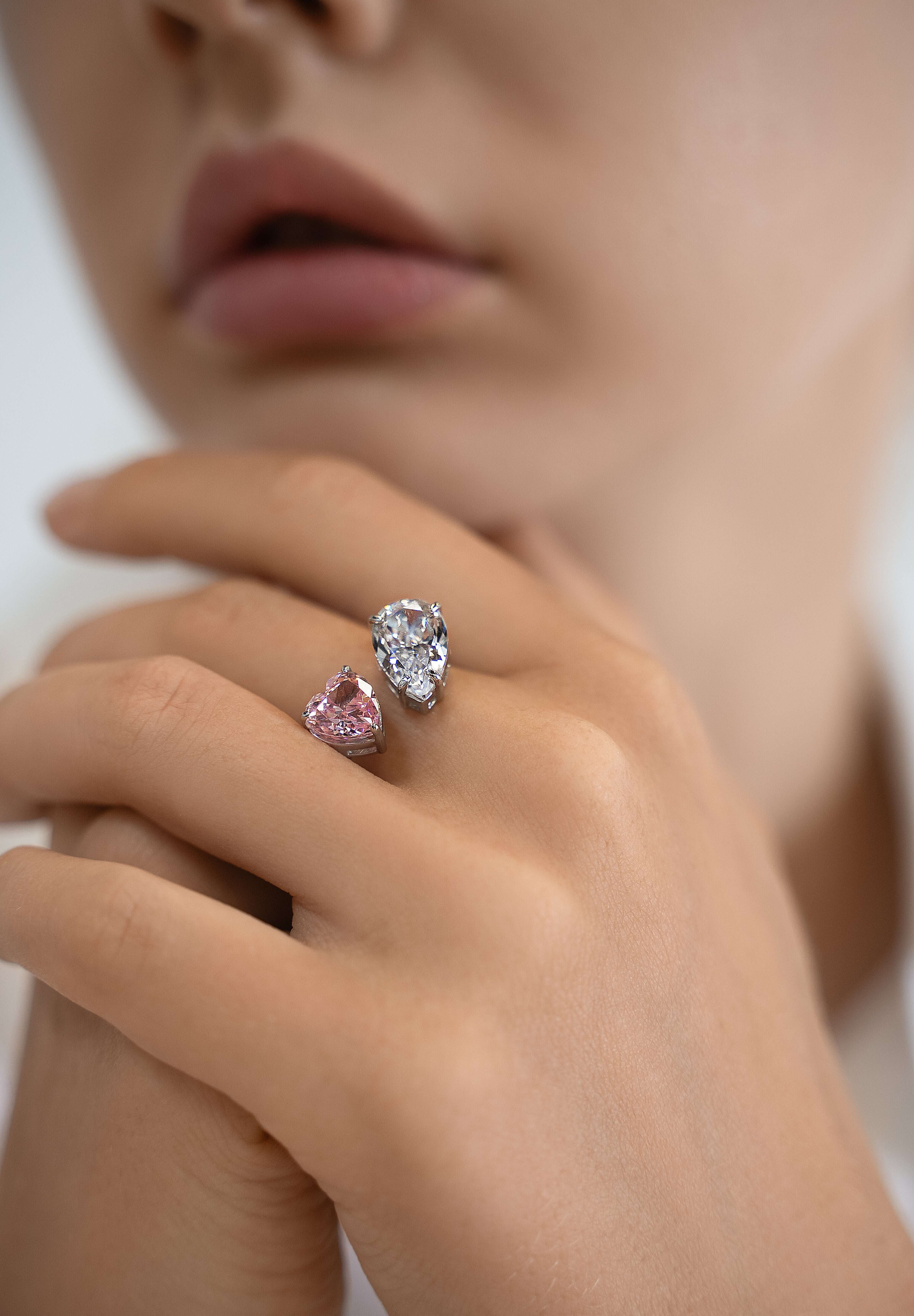 The Emelia Ring in Pink