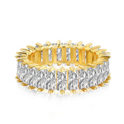 gold cubic zirconia eternity band