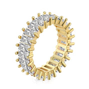 gold cubic zirconia eternity band