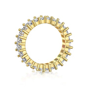 gold cubic zirconia eternity band