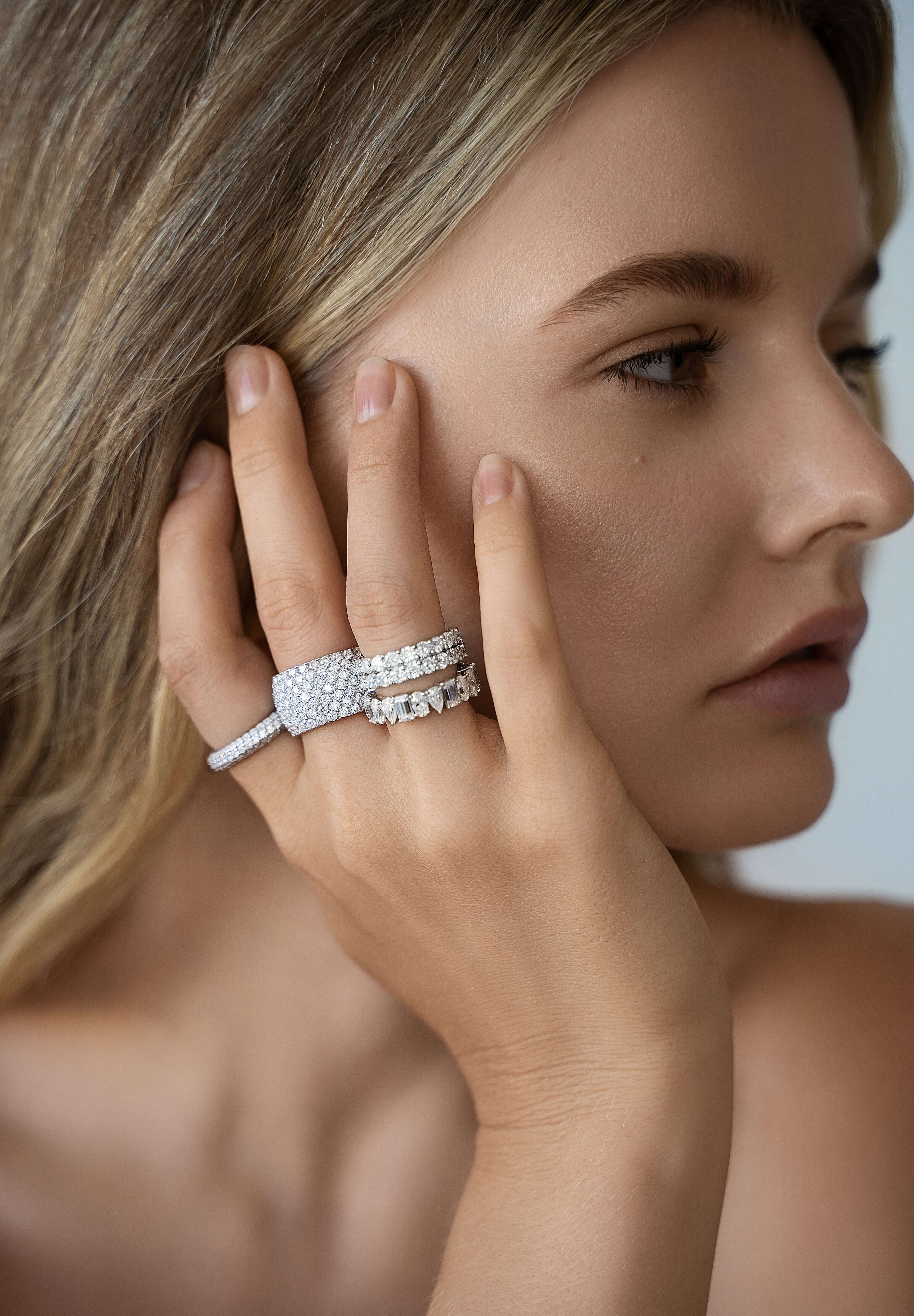 The Gemma Moissanite Ring in Sterling Silver