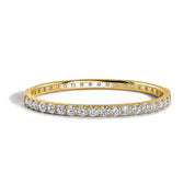 The Eternity Moissanite Bangle in 18k Gold Coated Sterling Silver