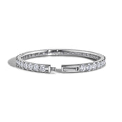 The Eternity Moissanite Bangle in Sterling Silver