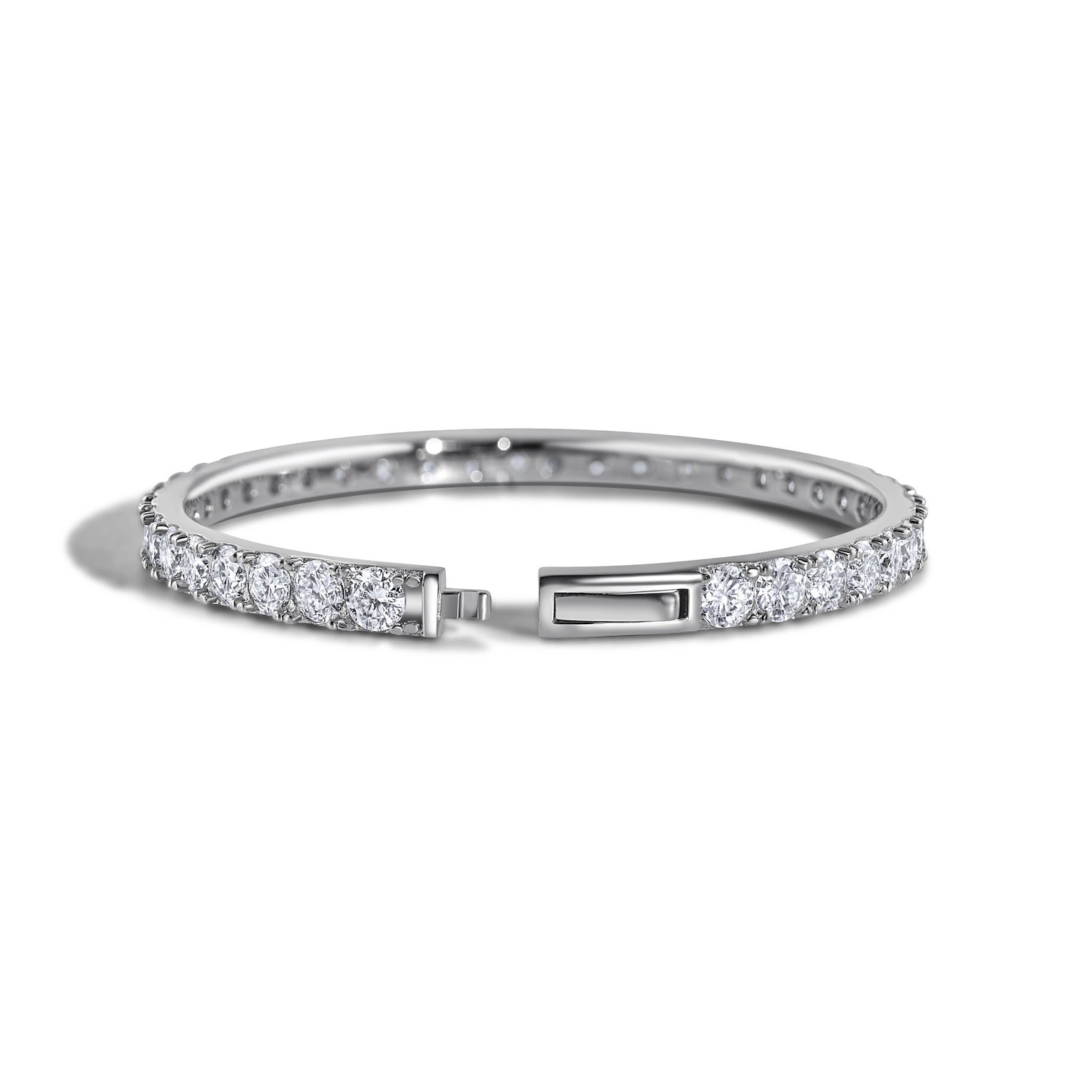 The Eternity Bangle by Viviana Halil – full pavé moissanite bracelet in sterling silver

