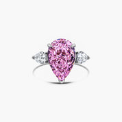 The Georgina Premium Zirconia Pink Ring in Sterling Silver