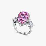 The Georgina Premium Zirconia Pink Ring in Sterling Silver