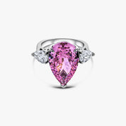 The Georgina Premium Zirconia Pink Ring in Sterling Silver