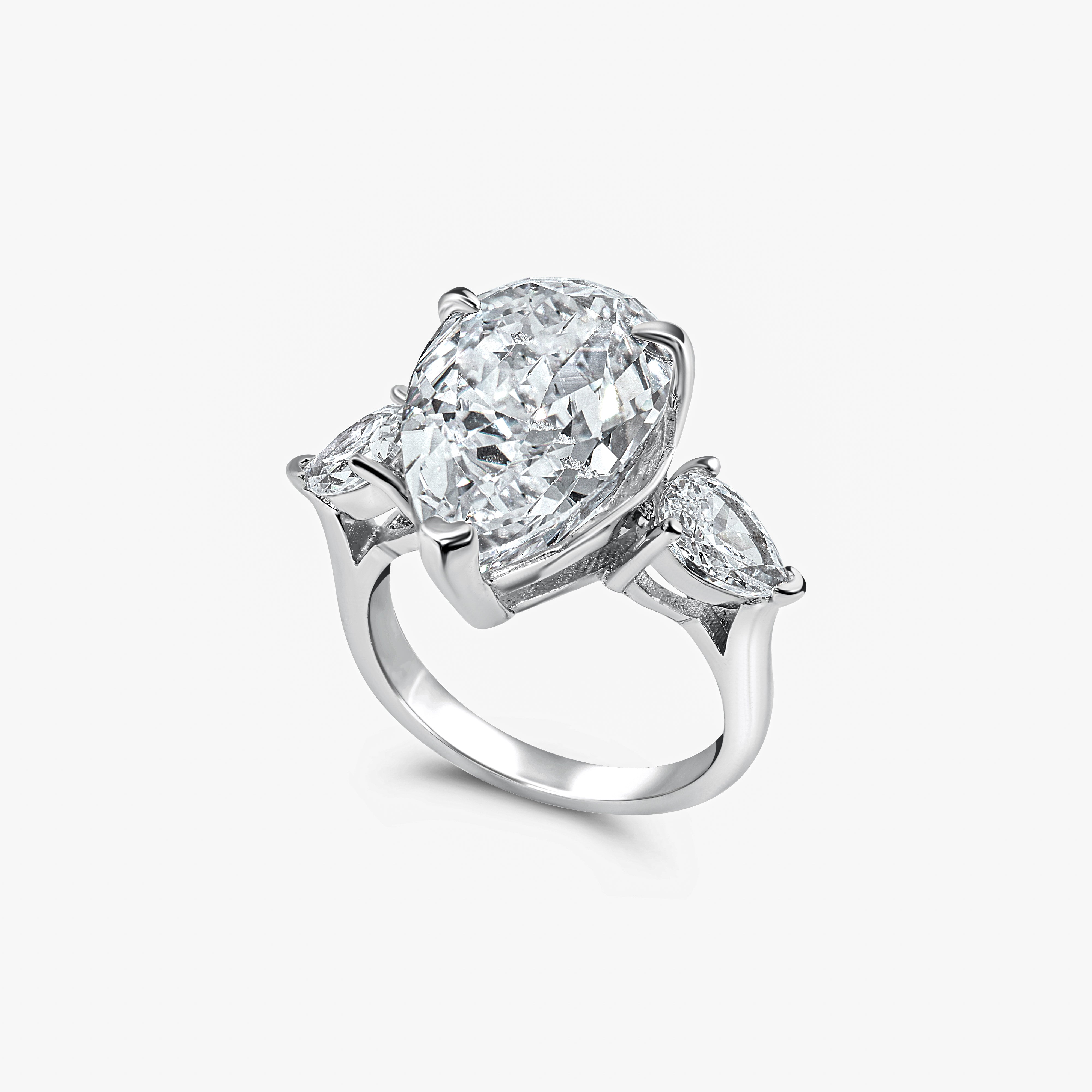 The Georgina Premium Zirconia Ring in Sterling Silver