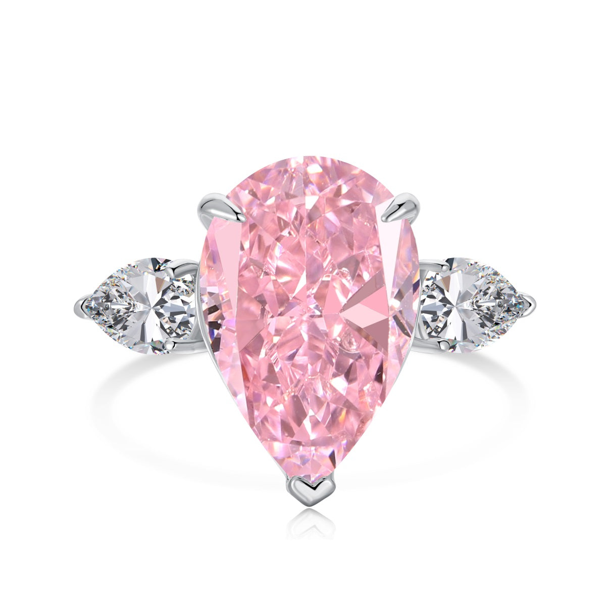Pink Statement Cubic Zirconia Ring