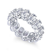 oval-cut cubic zirconia eternity band