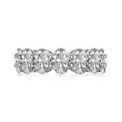 oval-cut cubic zirconia eternity band