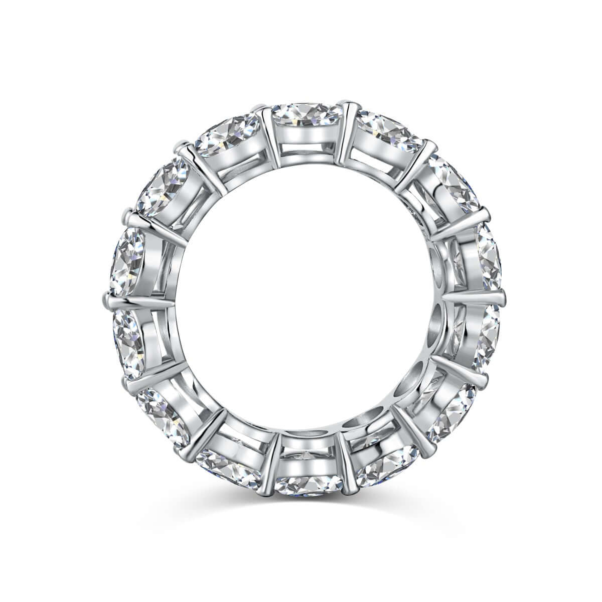 oval-cut cubic zirconia eternity band