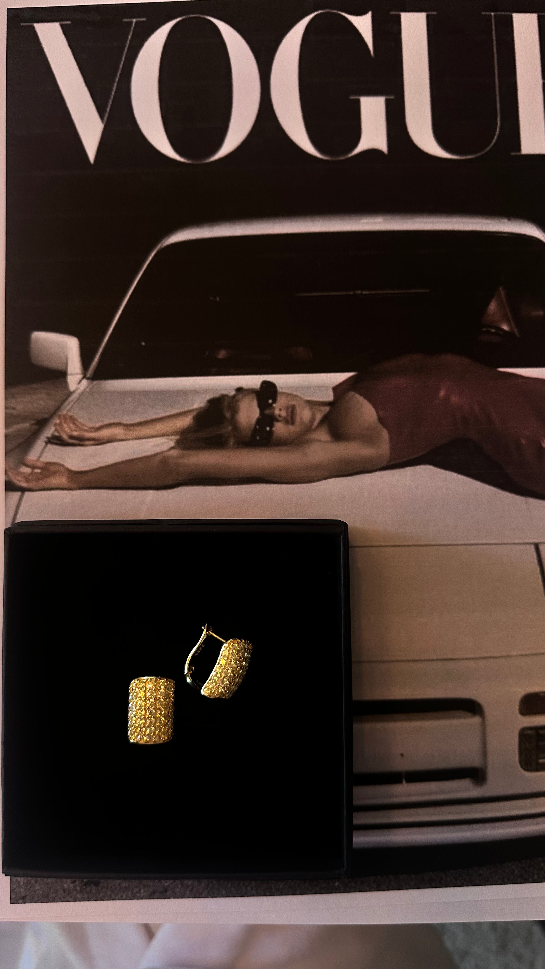 The Audrey Earrings |  Modern Statement Huggies In 18k Gold