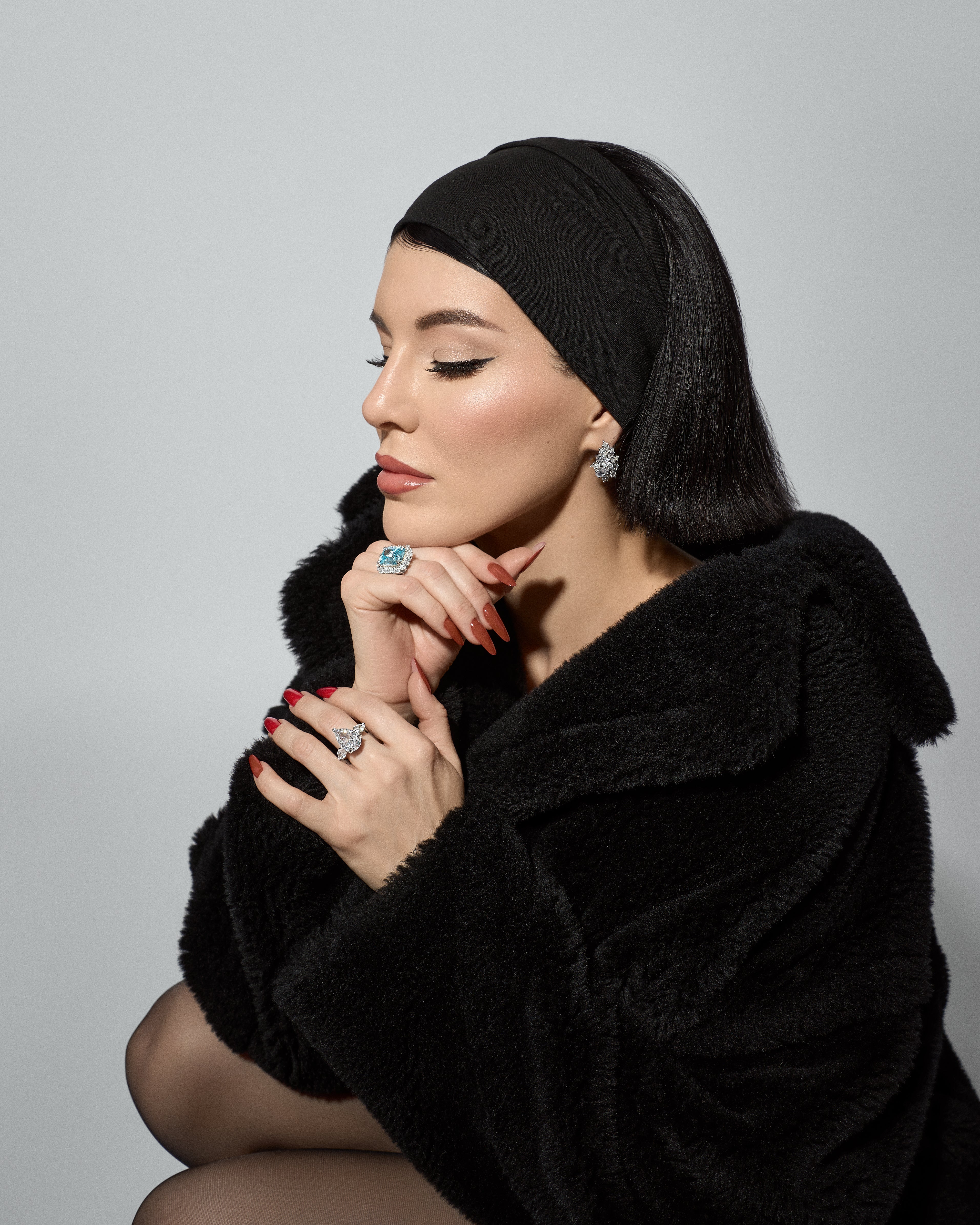 The Georgina Ring — 6ct Pear Cut Diamond-Free Muse Statement Ring