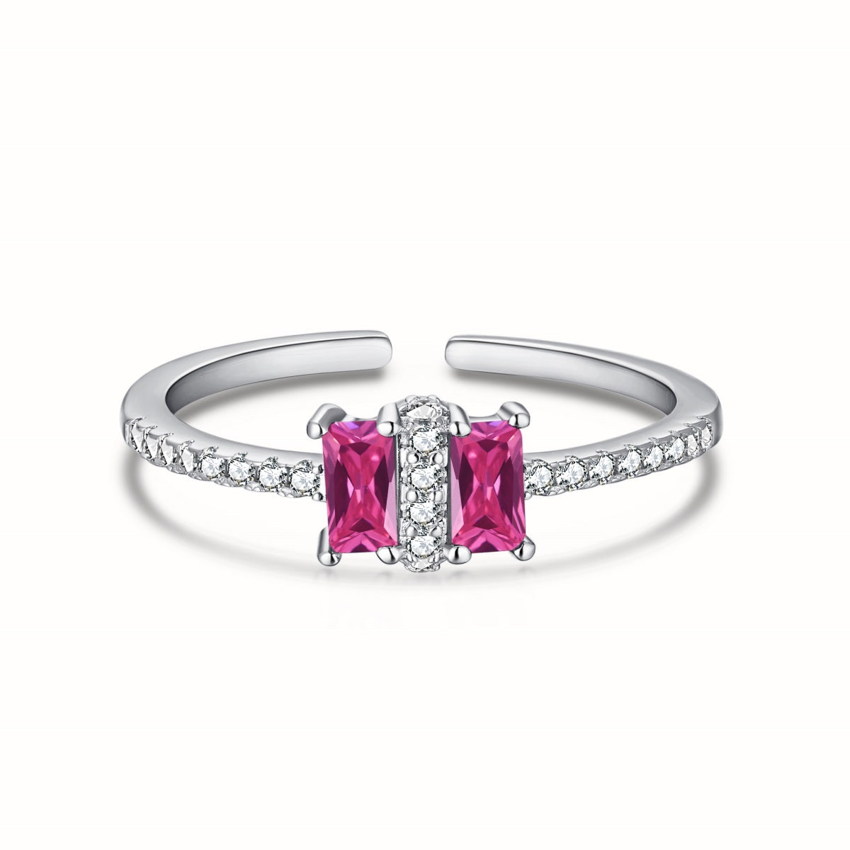 pink cubic zirconia ring