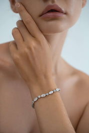 The Yves Moissanite Bracelet in Sterling Silver