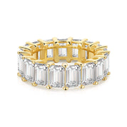 emerald cut cubic zirconia eternity band