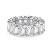 emerald cut cubic zirconia eternity band